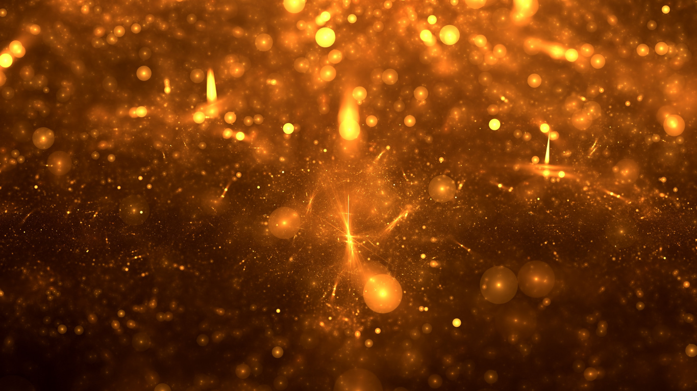 Yellow and White Light in Dark Room. Wallpaper in 1366x768 Resolution