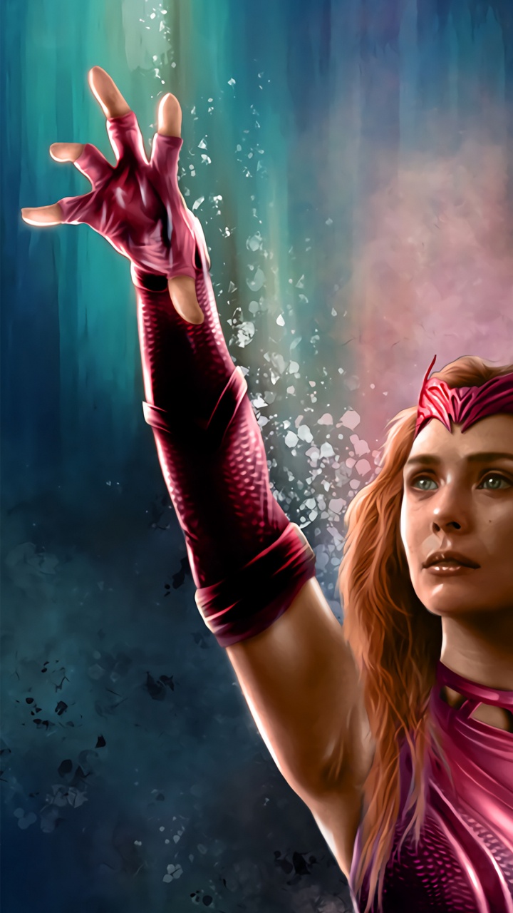 Marvel, Sorcière Écarlate, Elizabeth Olsen, Wanda Maximoff, Erik Lehsherr. Wallpaper in 720x1280 Resolution