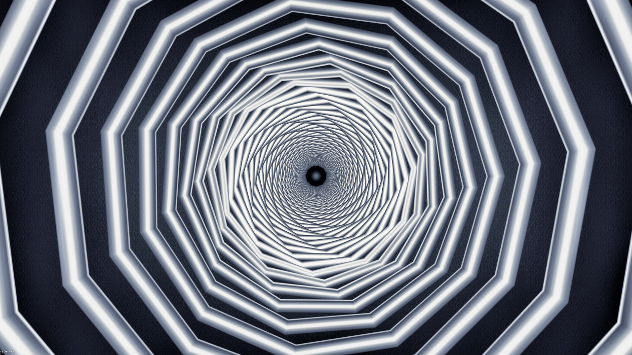 White and Black Round Illustration. Wallpaper in 1280x720 Resolution