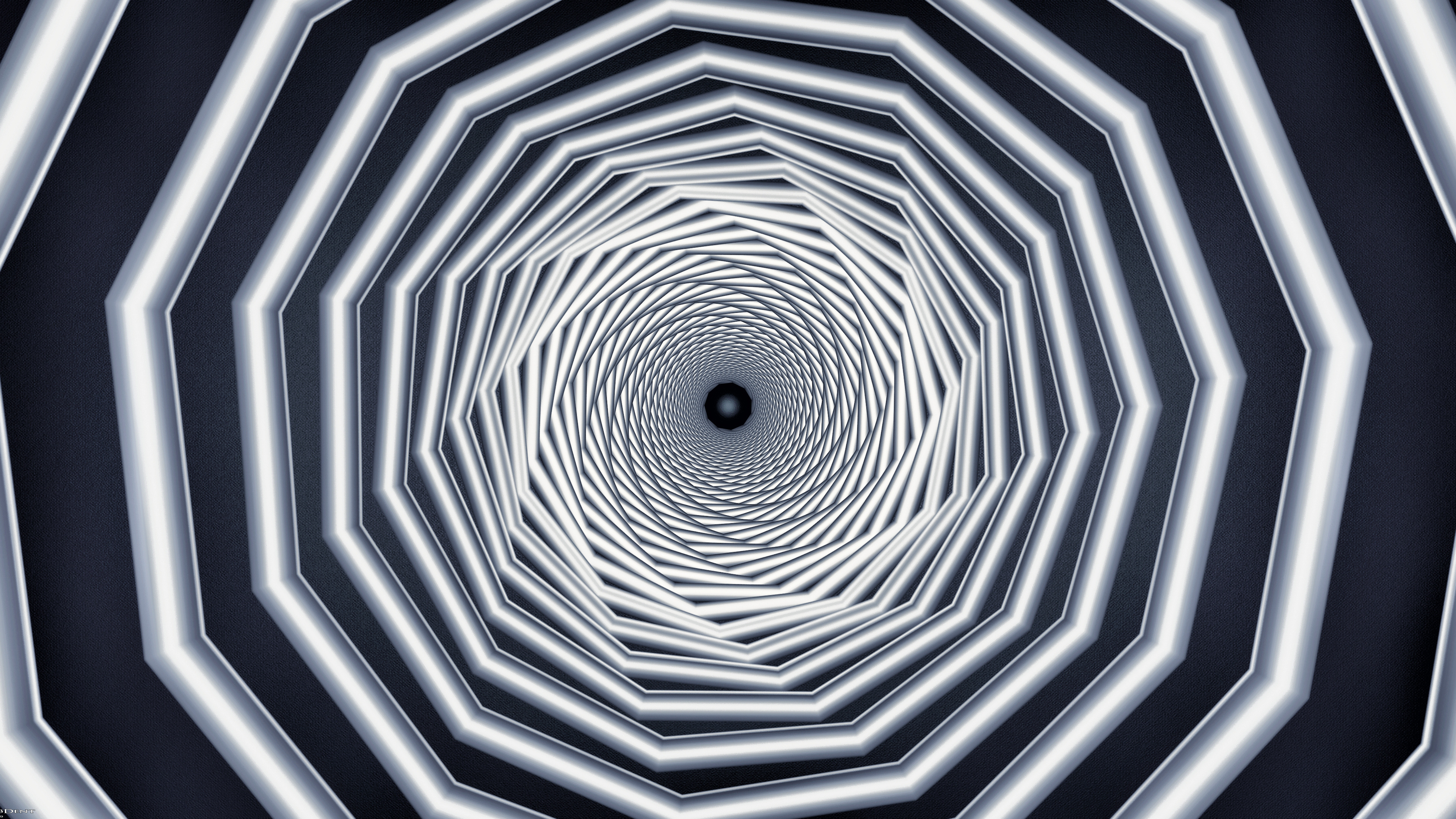 White and Black Round Illustration. Wallpaper in 3840x2160 Resolution