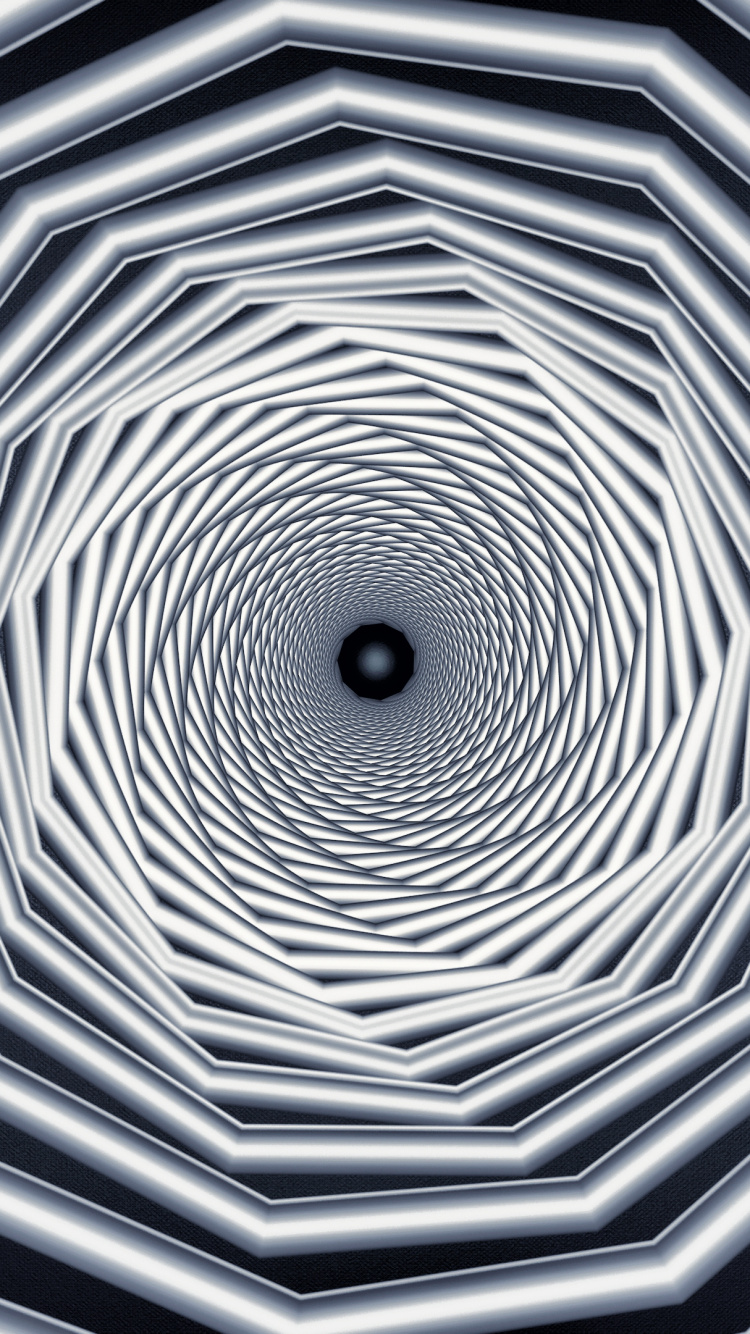 对称, 建筑, 螺旋, 圆圈, 黑色 白色 - M 壁纸 750x1334 允许