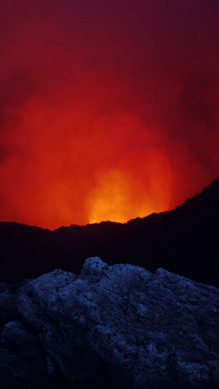 Masaya Volcano, Volcano, Red, Types of Volcanic Eruptions, Rock. Wallpaper in 750x1334 Resolution
