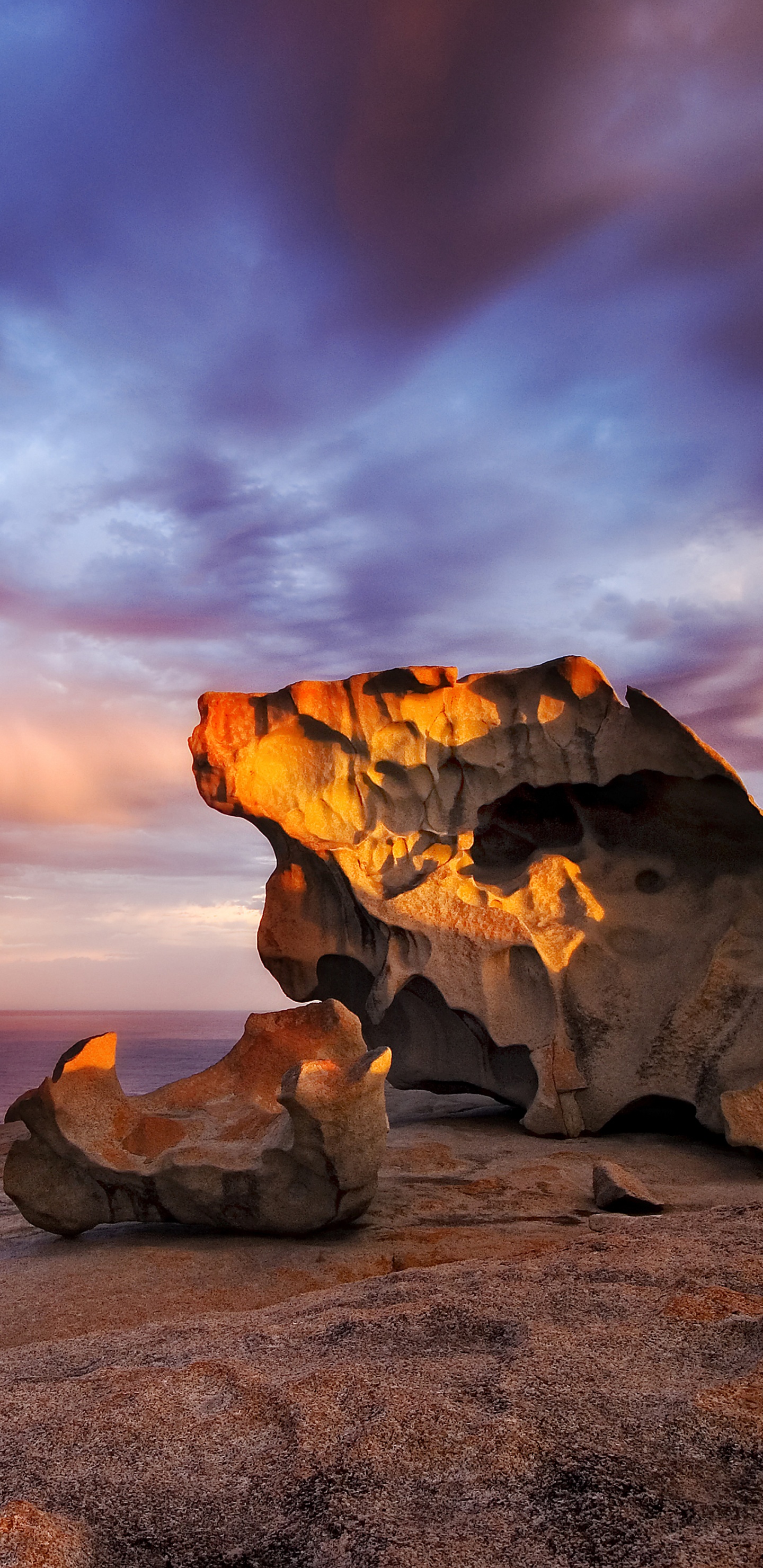 Brown Rock Formation Under Cloudy Sky During Daytime. Wallpaper in 1440x2960 Resolution