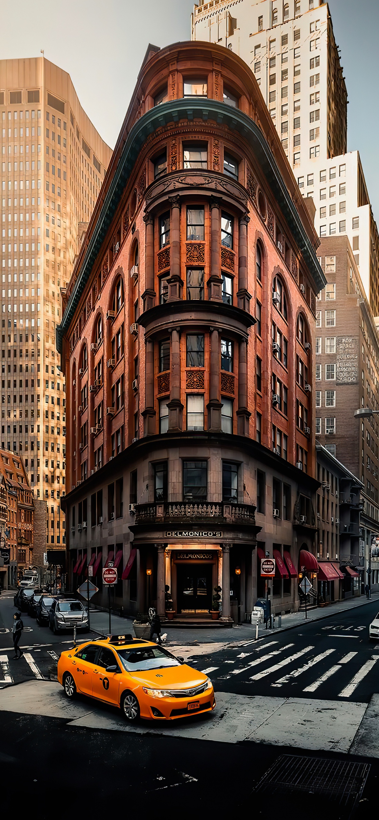 Delmonicos, Coche, Edificio, Neumatico, Ventana. Wallpaper in 1242x2688 Resolution