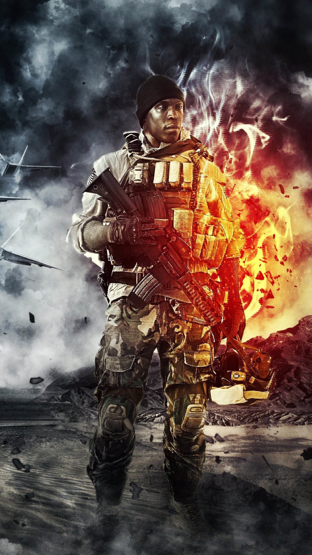 Rauch, Explosion, Knall, Atmosphäre, Battlefield 4. Wallpaper in 1080x1920 Resolution