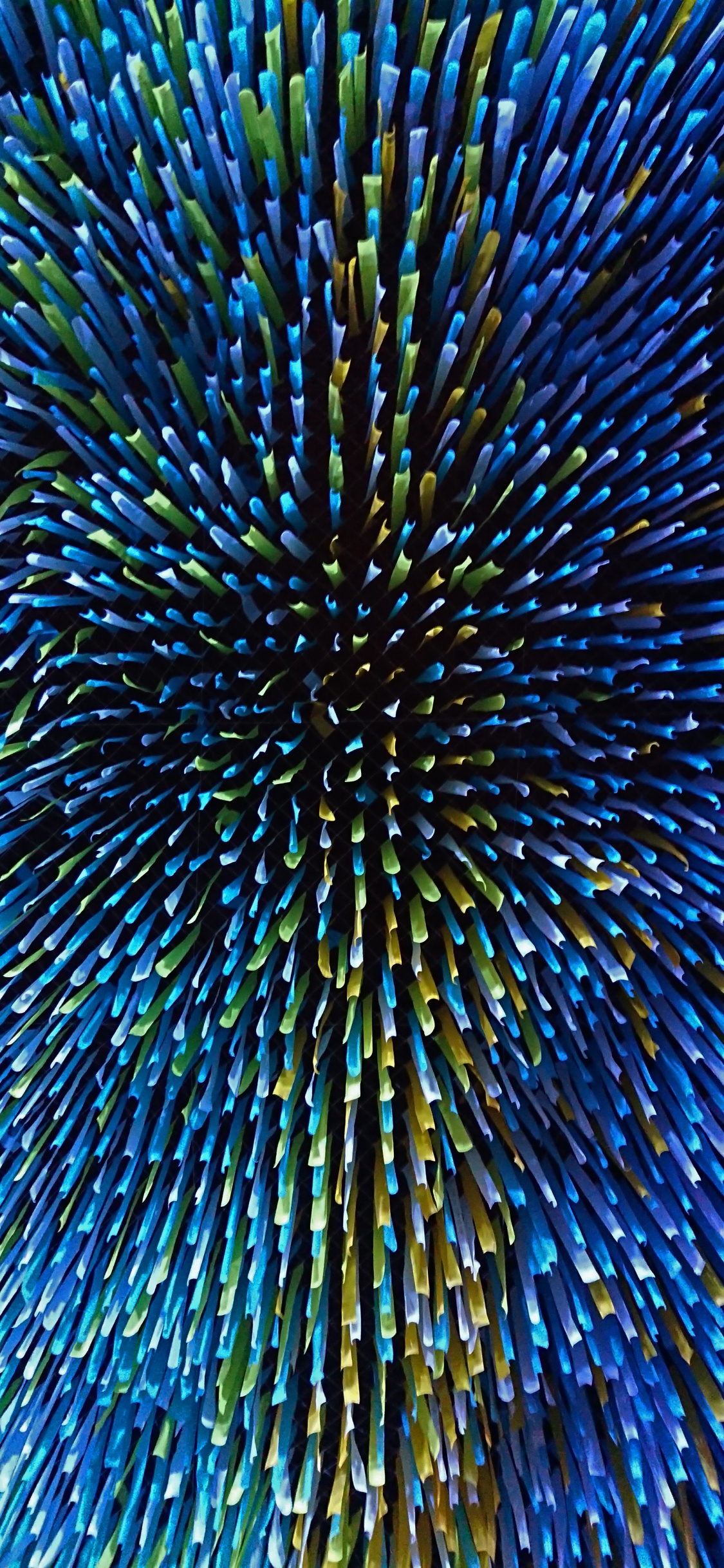 Blaue Und Grüne Abstrakte Malerei. Wallpaper in 1125x2436 Resolution