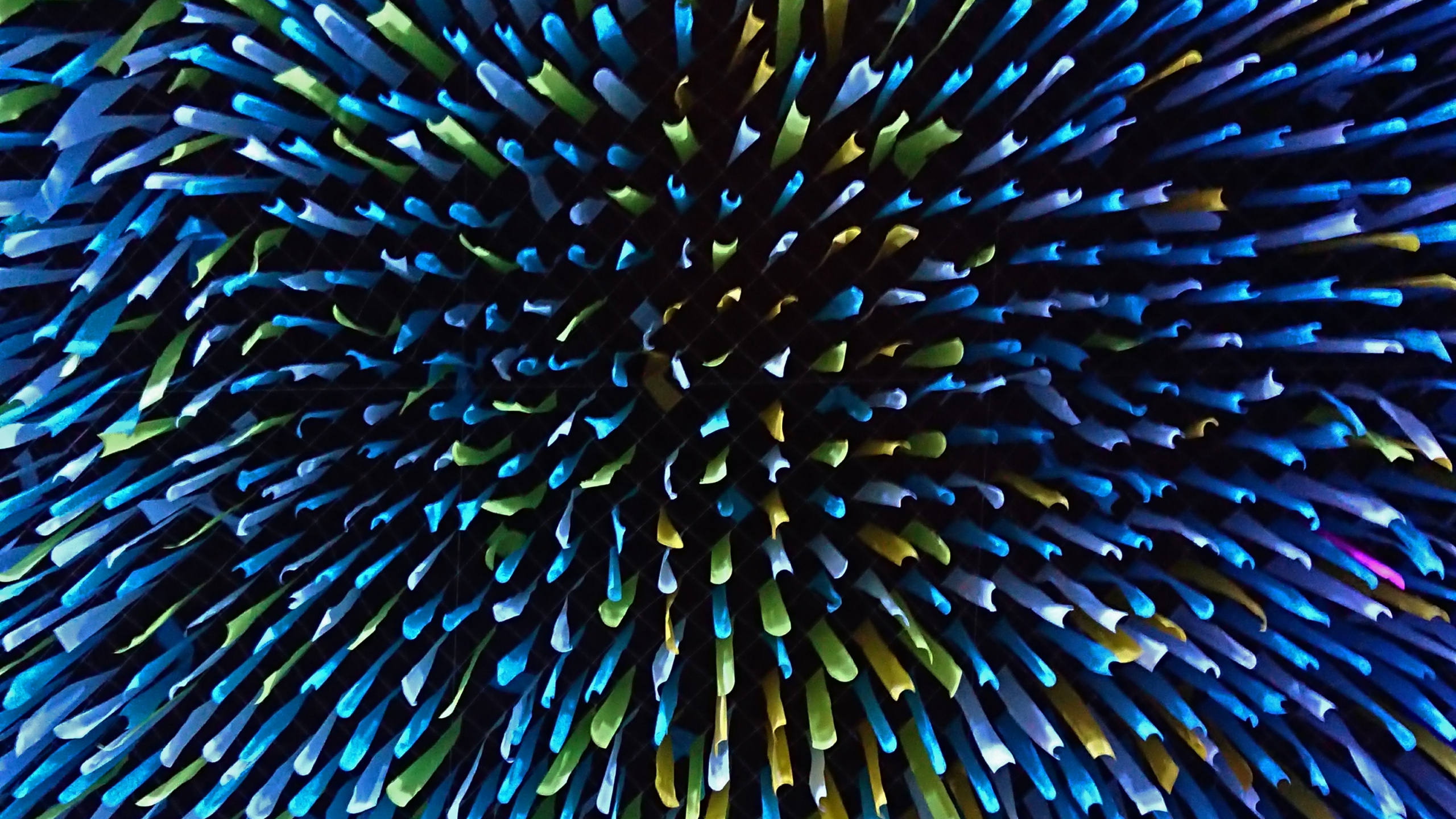 Peinture Abstraite Bleue et Verte. Wallpaper in 2560x1440 Resolution