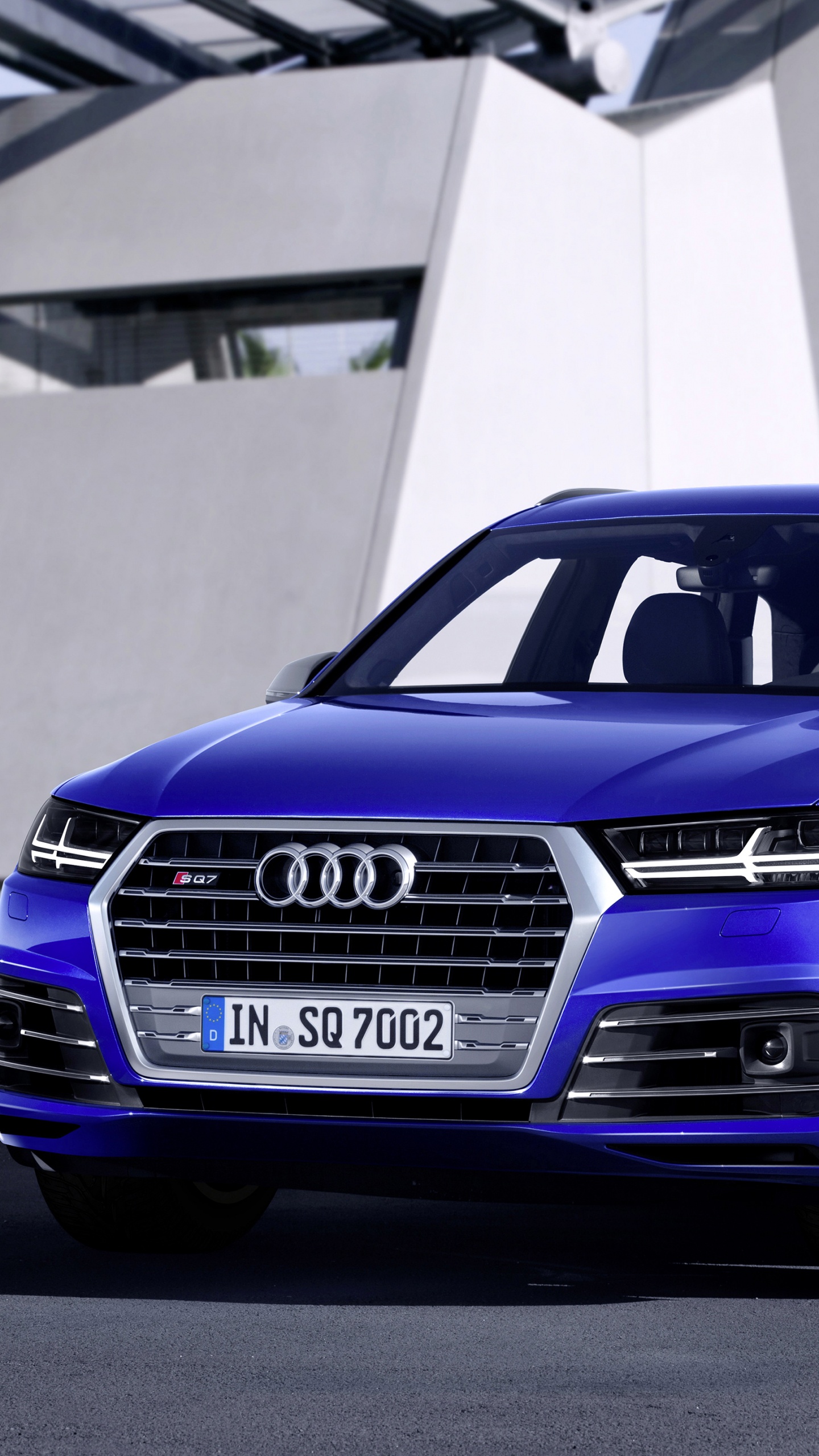 Grayscale Photo of Audi a 4 Sedan. Wallpaper in 1440x2560 Resolution