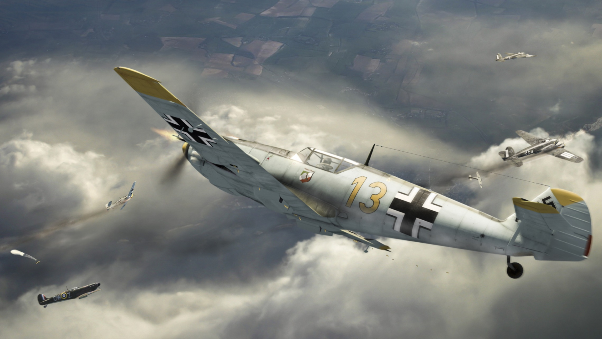 Avión a Reacción Blanco y Azul Volando en el Cielo Durante el Día. Wallpaper in 1920x1080 Resolution