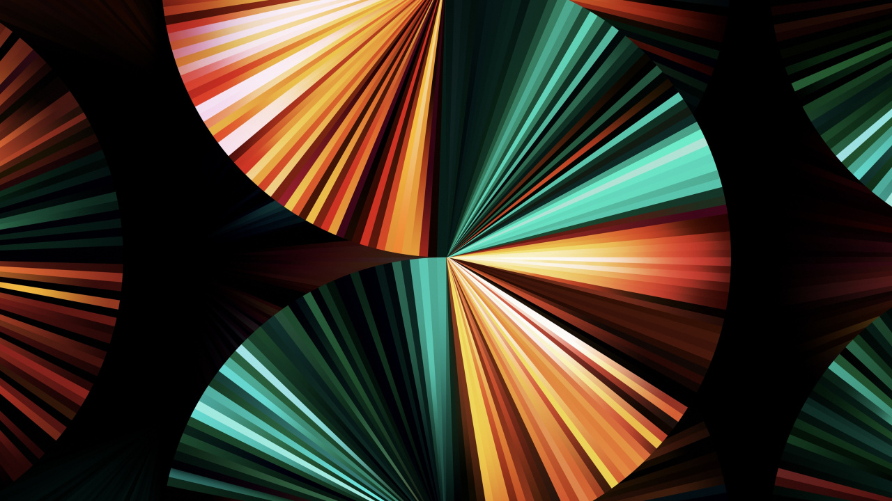 IPad Pro 12.9″ Dark Green Fan. Wallpaper in 1280x720 Resolution