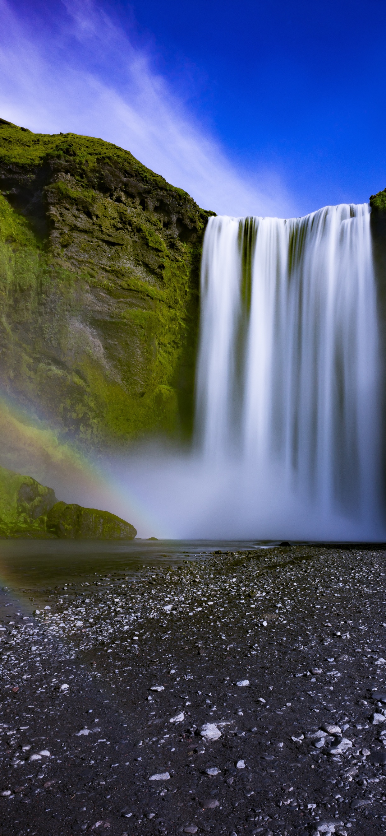Water Falls Under Blue Sky During Daytime. Wallpaper in 1242x2688 Resolution