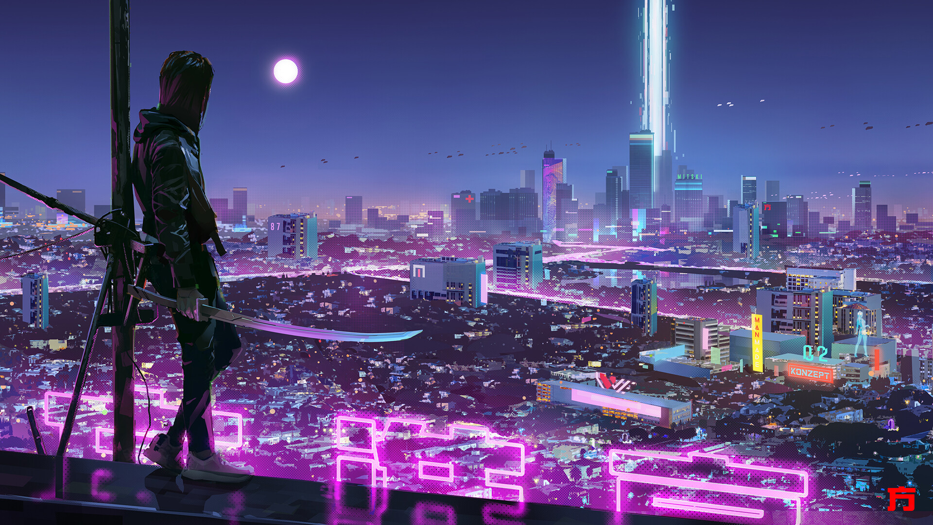 Wallpaper Cyberpunk Cyberpunk 77 Cyberpunk Ghostrunner Tower Background Download Free Image
