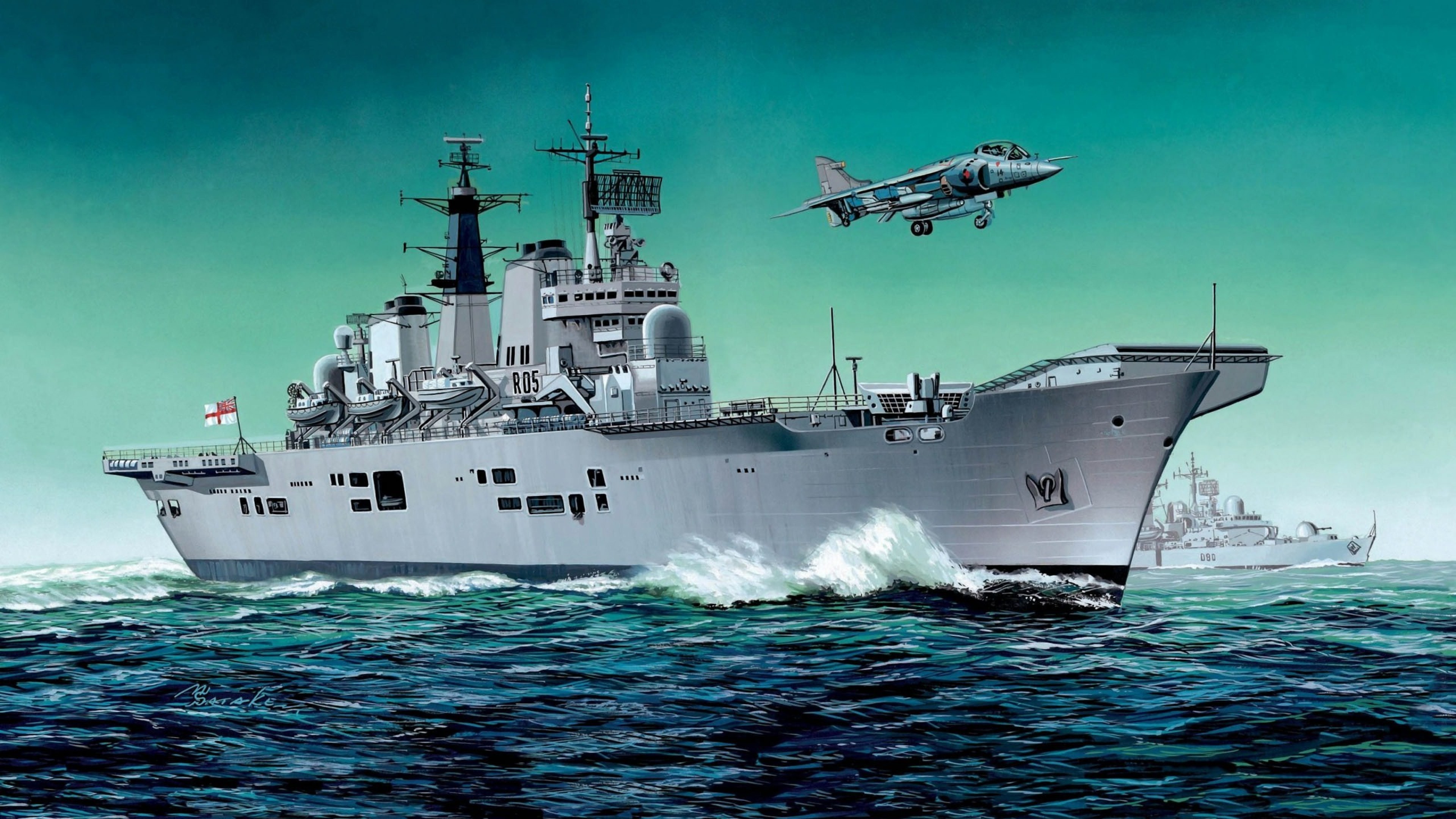 Ancien Jouet En Tôle – Porte-avions USS Antietam (USAF Japan)