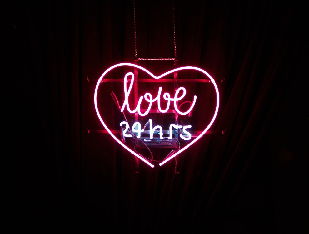 Neon Sign, Neon, Red, Light, Text. Wallpaper in 3355x2544 Resolution