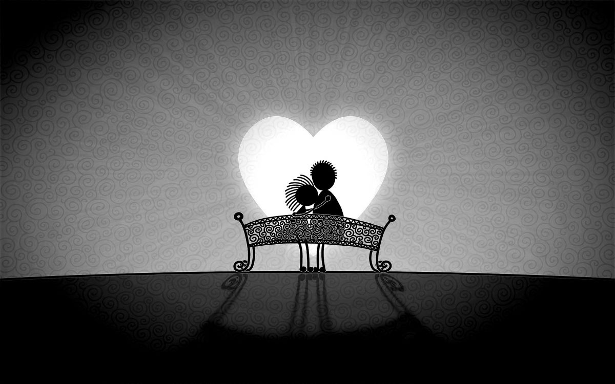 Negro, Luz, Monocromo, Pareja, Felicidad. Wallpaper in 2560x1600 Resolution