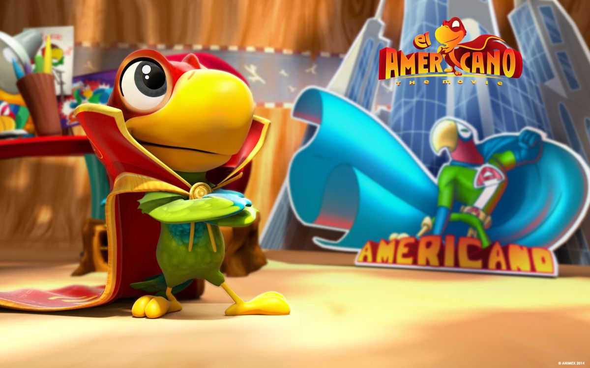 Gelber Und Grüner Frosch Mit Einer Buchfigur. Wallpaper in 1920x1200 Resolution