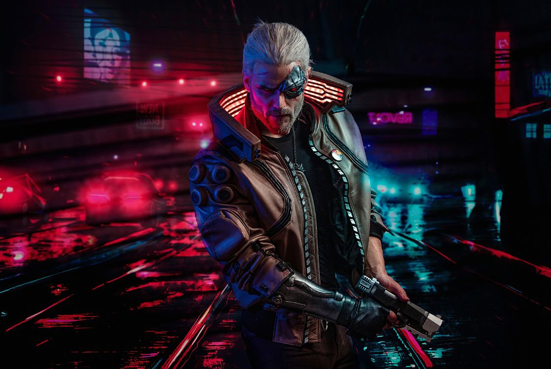 Cyberpunk 2077, Geralt Von Riva, The Witcher, Leistung, Games. Wallpaper in 3840x2571 Resolution