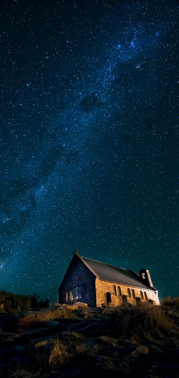 atmosphere, blue, natural landscape, window, house