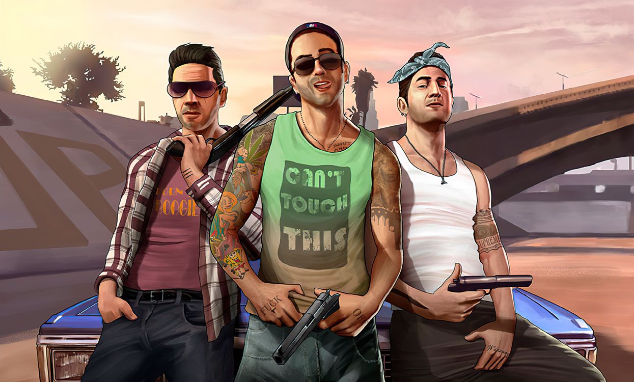 Grand Theft Auto v, Rockstar Games, Humanos, Cool, Juego de Aventura. Wallpaper in 3840x2312 Resolution