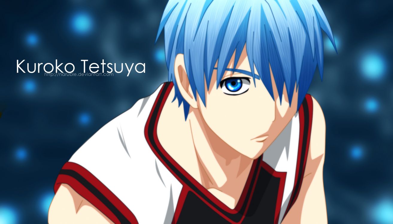 Blue Haired Male Anime Character. Wallpaper in 2000x1142 Resolution