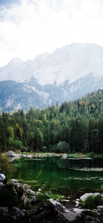 nature, mountain, water, plant, cloud