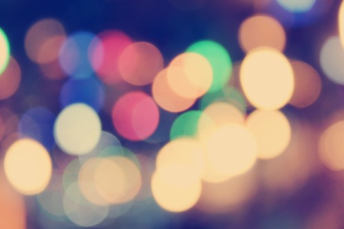 Image red and yellow bokeh lights