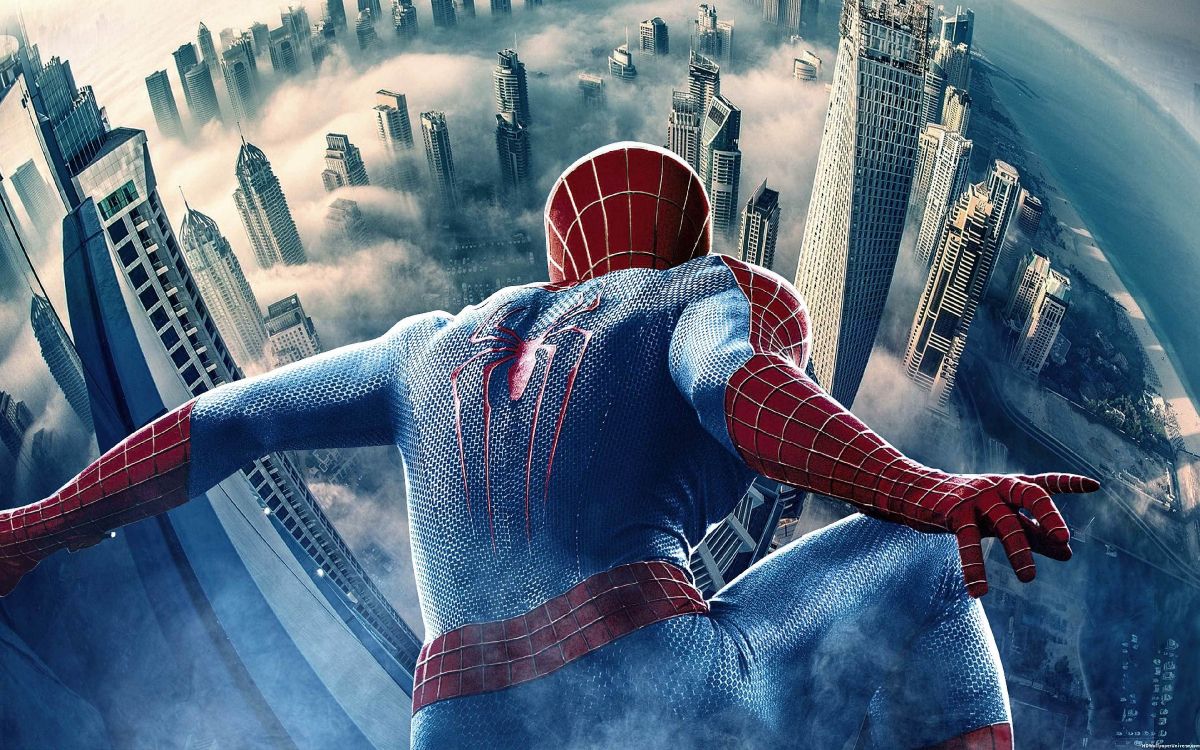 Spider-man, Gratte-ciel, Cartoon, Geste, Art. Wallpaper in 3840x2400 Resolution