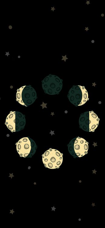 Artes Visuales, Fase Lunar, Luna, Arte, Circulo. Wallpaper in 2250x4872 Resolution