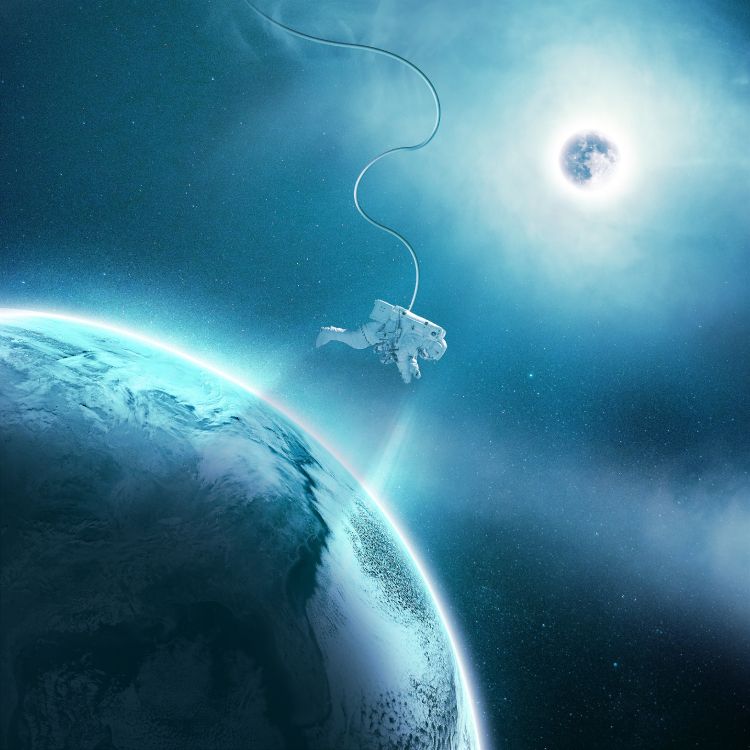Illustration de la Galaxie Bleue et Rose. Wallpaper in 3685x3685 Resolution