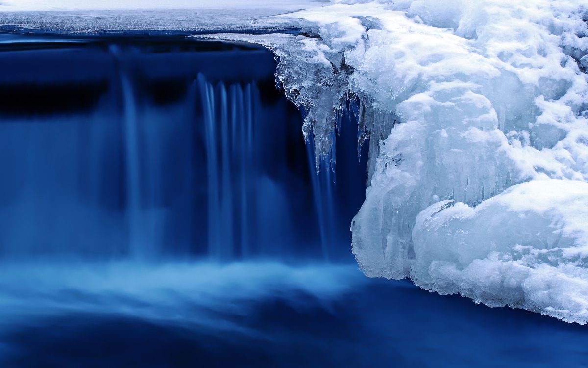 ice formation on body of water