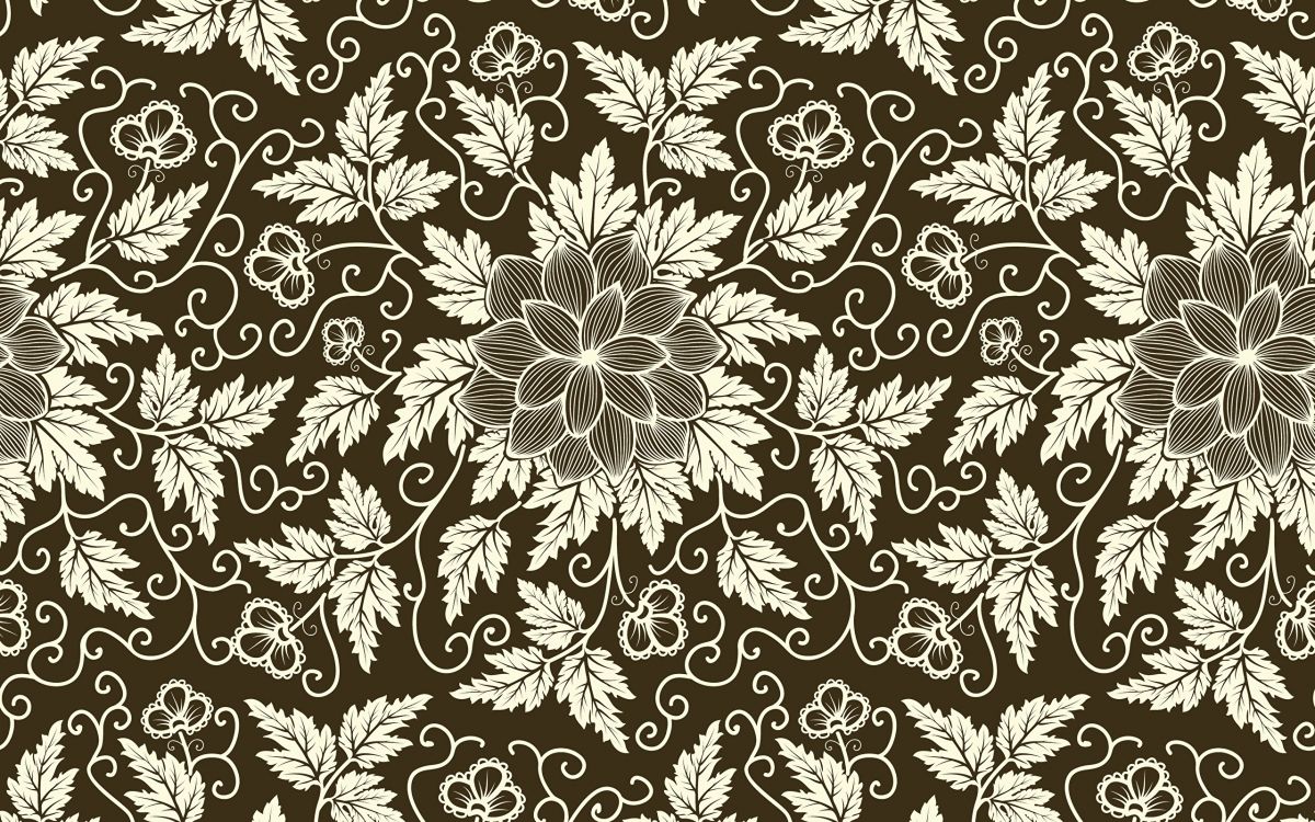Schwarz-weißes Florales Textil. Wallpaper in 2560x1600 Resolution
