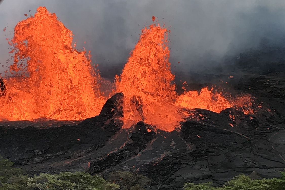夏威夷的火山观测站, 火山的地貌, 火焰, 野火, 熔岩圆顶 壁纸 3542x2361 允许