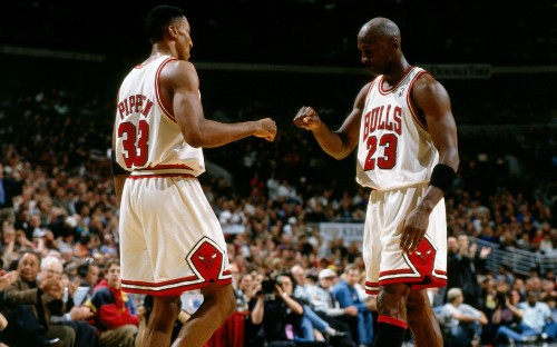 Image basketball player in red jersey shirt