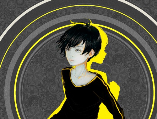 Image black haired male anime character