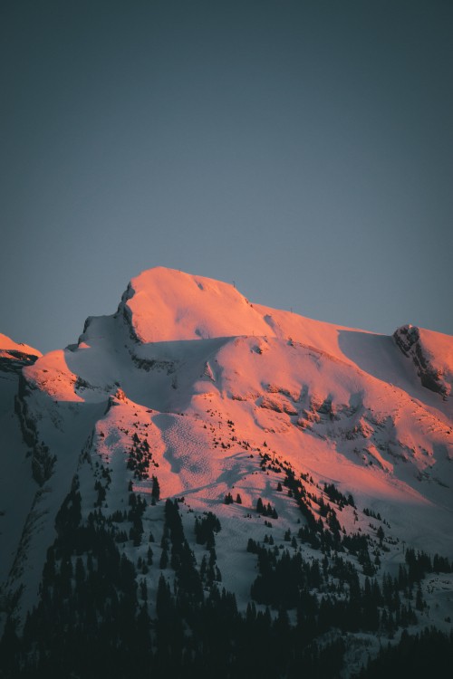 Image mountain, afterglow, slope, natural landscape, dusk