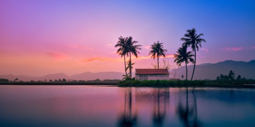 Image at sunset, amd ryzen 5 2600, calendar, water, cloud