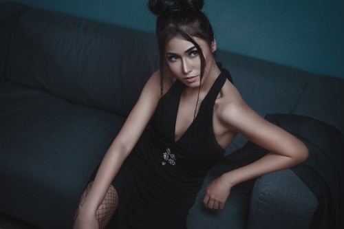 Image dress, little black dress, clothing, hair, face