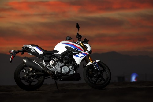 Image white and black sports bike