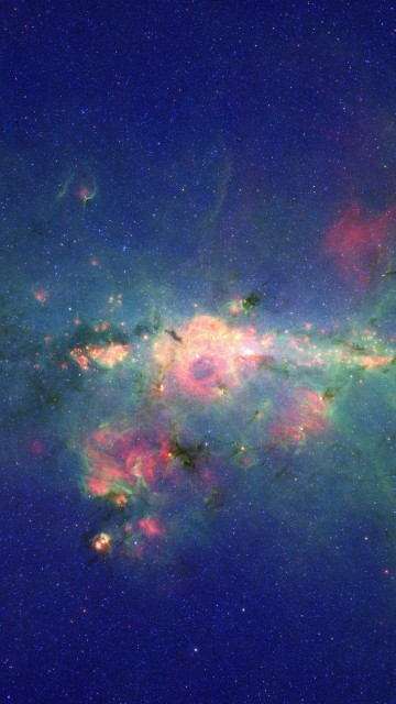 Image green and blue galaxy illustration