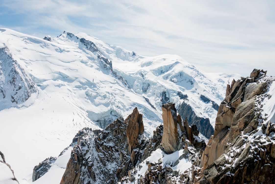 Mont Blanc, Las Formaciones Montañosas, Invierno, Nieve, Congelación. Wallpaper in 5120x3417 Resolution