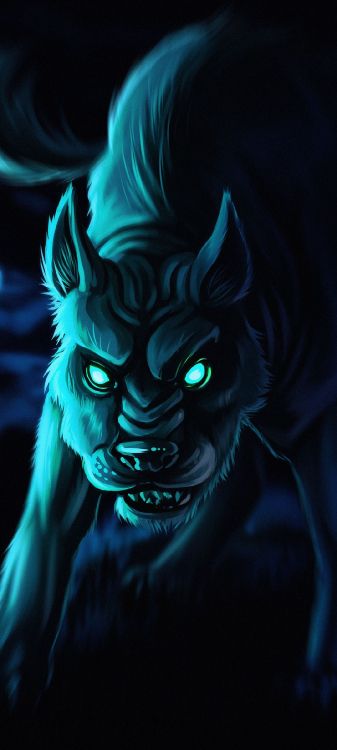 Créature Mythique, Animation, Fang, Moustache, Graphique. Wallpaper in 1080x2400 Resolution