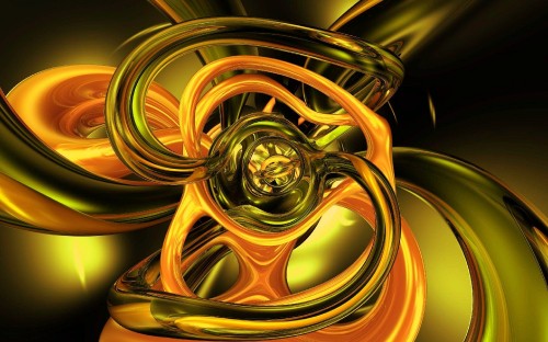 Image gold and black spiral illustration