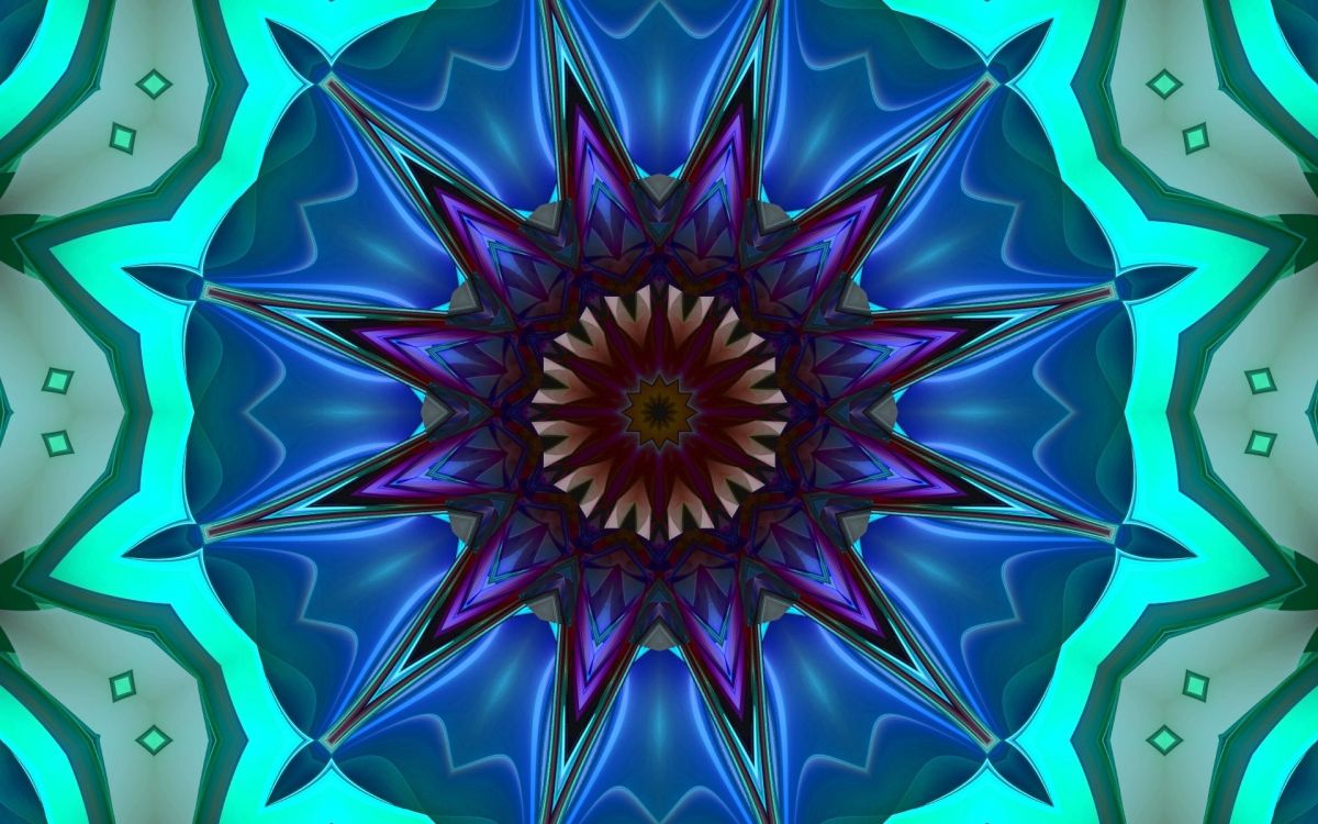 万花筒, 迷幻术, 分形技术, 对称, 菌群 壁纸 1920x1200 允许