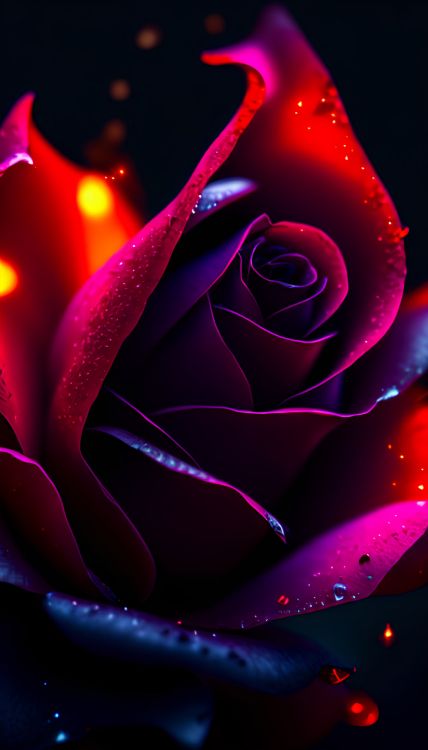 Hybrid Tea Rose, Garten Rosen, Grafik-design, Kohl Rose, Wasser. Wallpaper in 2048x3584 Resolution
