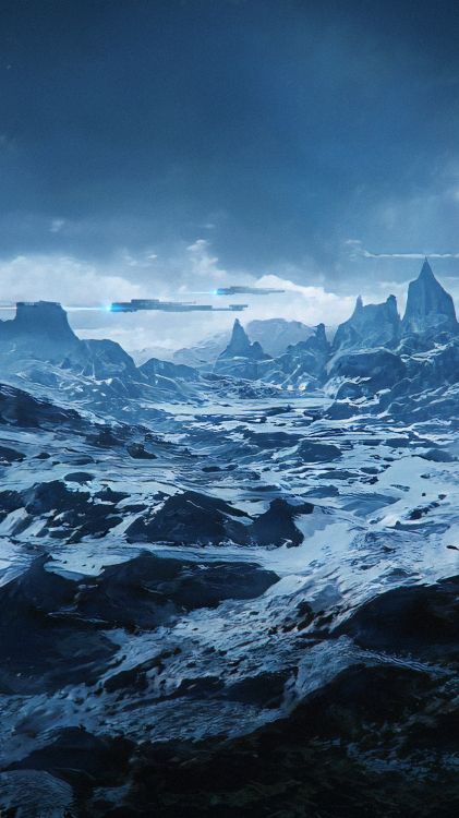 北冰洋, 气氛, 自然景观, 斜坡, 冰帽 壁纸 3240x5760 允许