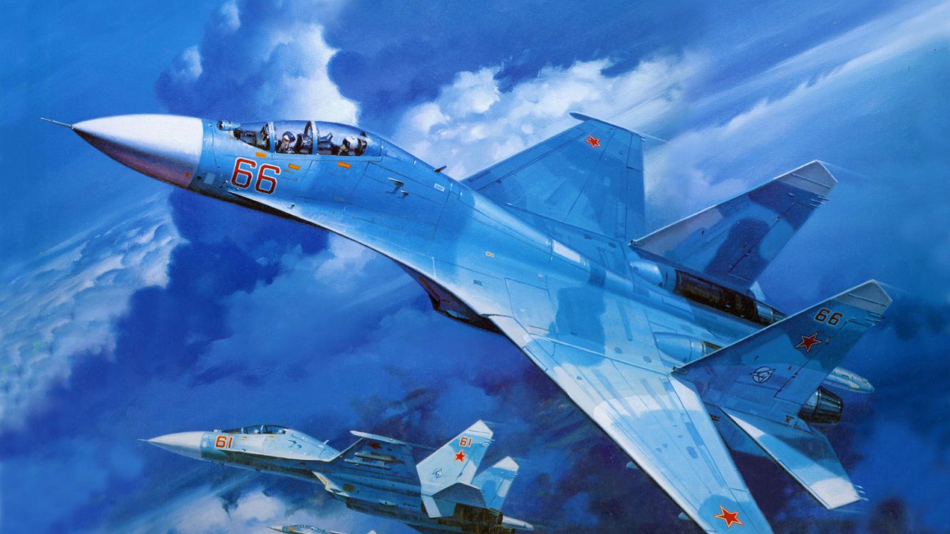 Avión a Reacción Blanco y Azul Bajo un Cielo Azul Durante el Día. Wallpaper in 7680x4320 Resolution