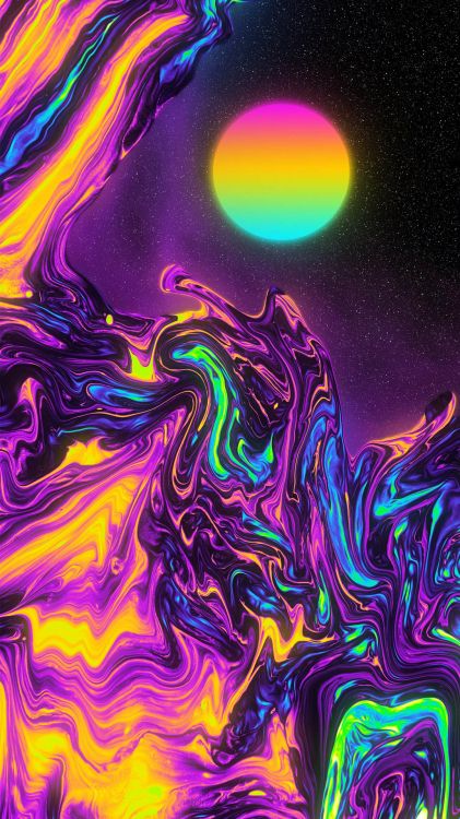 Höchste Zusammenfassung, Abstrakte Kunst, Farbigkeit, Purpur, Veilchen. Wallpaper in 1080x1920 Resolution