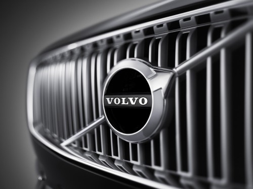 Image ab volvo, Volvo Cars, car, grille, black and white