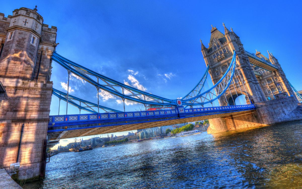 bridge over river under blue sky during daytime