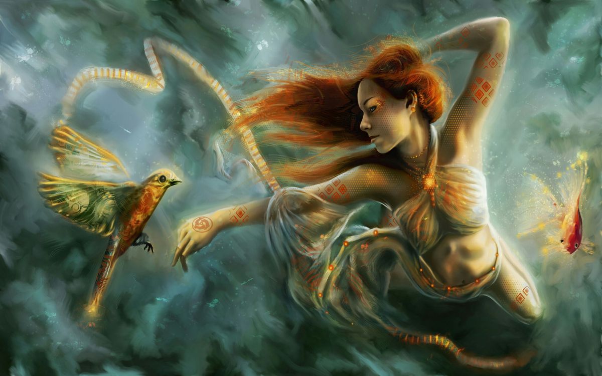 Femme Aux Cheveux Bruns Dans le Plan D'eau. Wallpaper in 2560x1600 Resolution